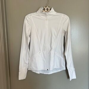 CRZ YOGA White Women's Athletic Zip Jacket